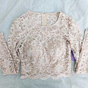 Formal Glittery Gold Top - Lace with sewn in padded bust - Never Worn